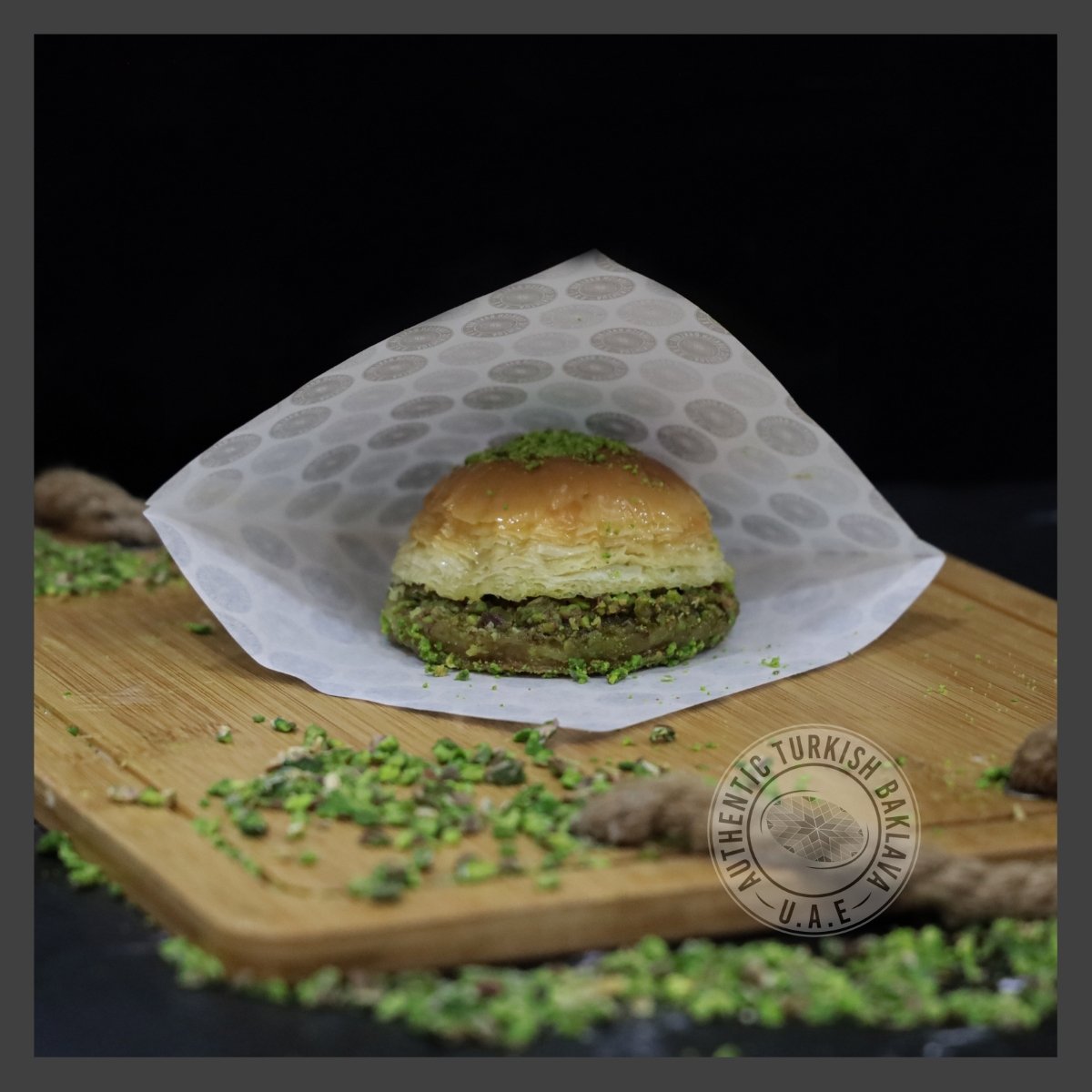 Baklava Burger with Pistachio - Authentic Turkish Baklava