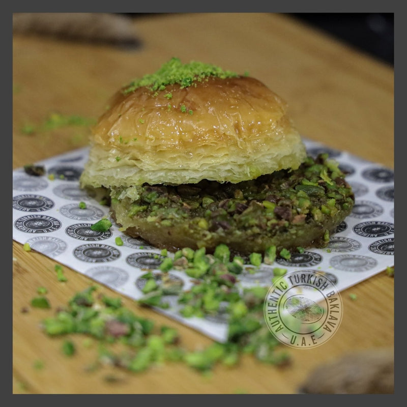 Baklava Burger with Pistachio - Authentic Turkish Baklava