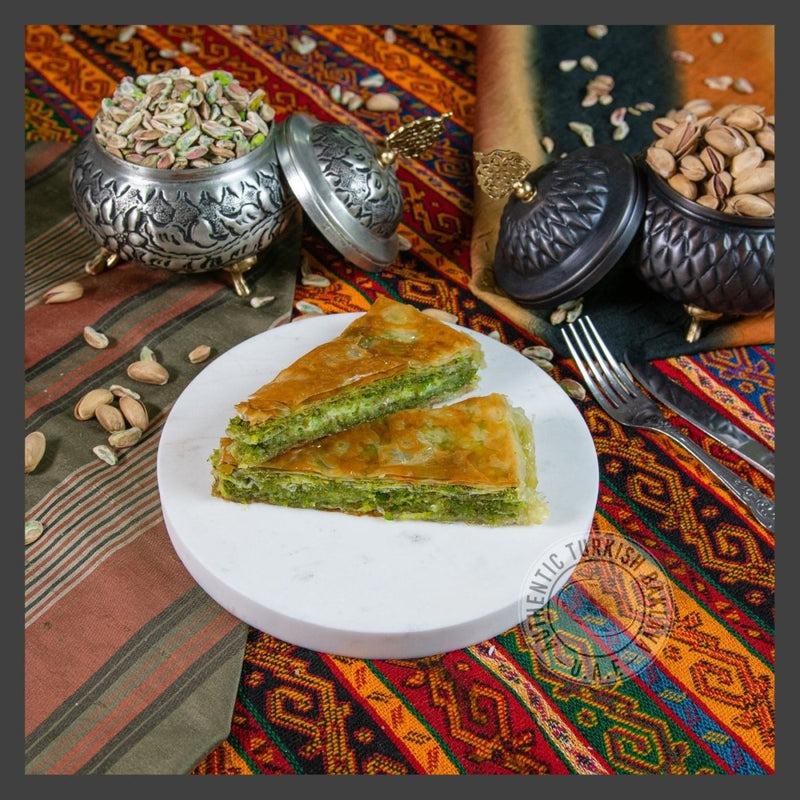 Katmer With Pistachio - in 2KG Tray - Authentic Turkish Baklava