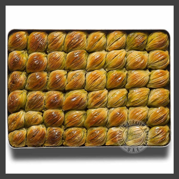 Mussel (Midye) Baklava With Pistachio - in 2KG Tray - Authentic Turkish Baklava