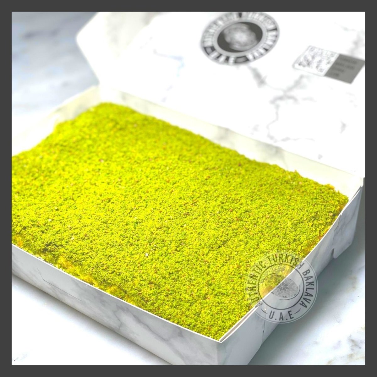 Premium Cold Baklava (Milk Base) Pistachio - 1.3KG Tray - Authentic Turkish Baklava