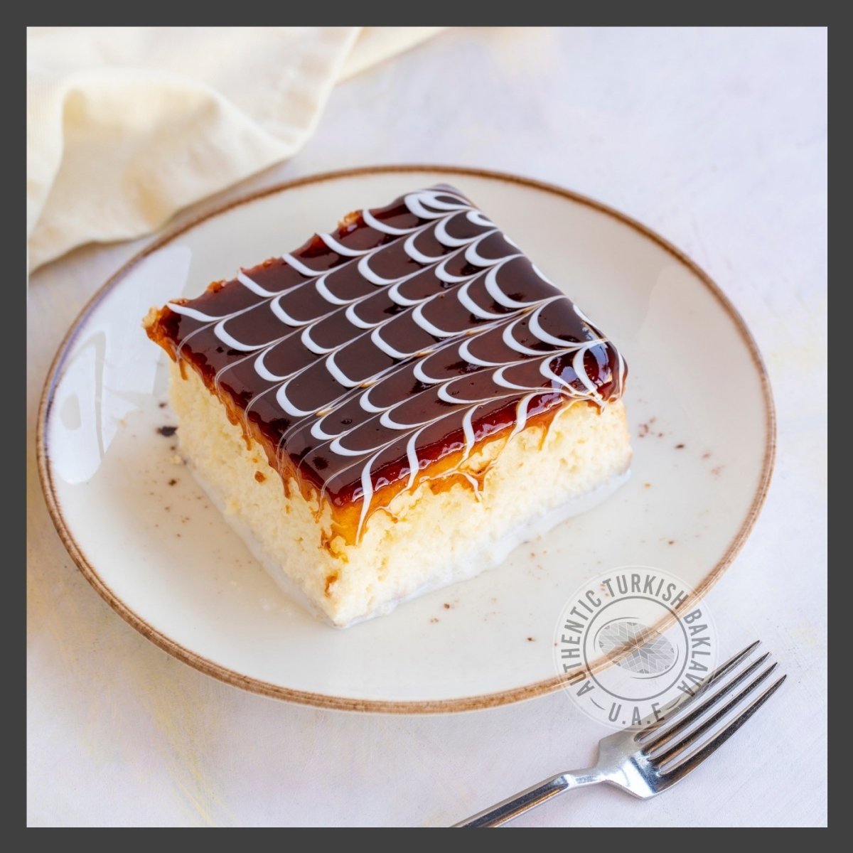 Trilece (Milk Cake) Caramel - Authentic Turkish Baklava