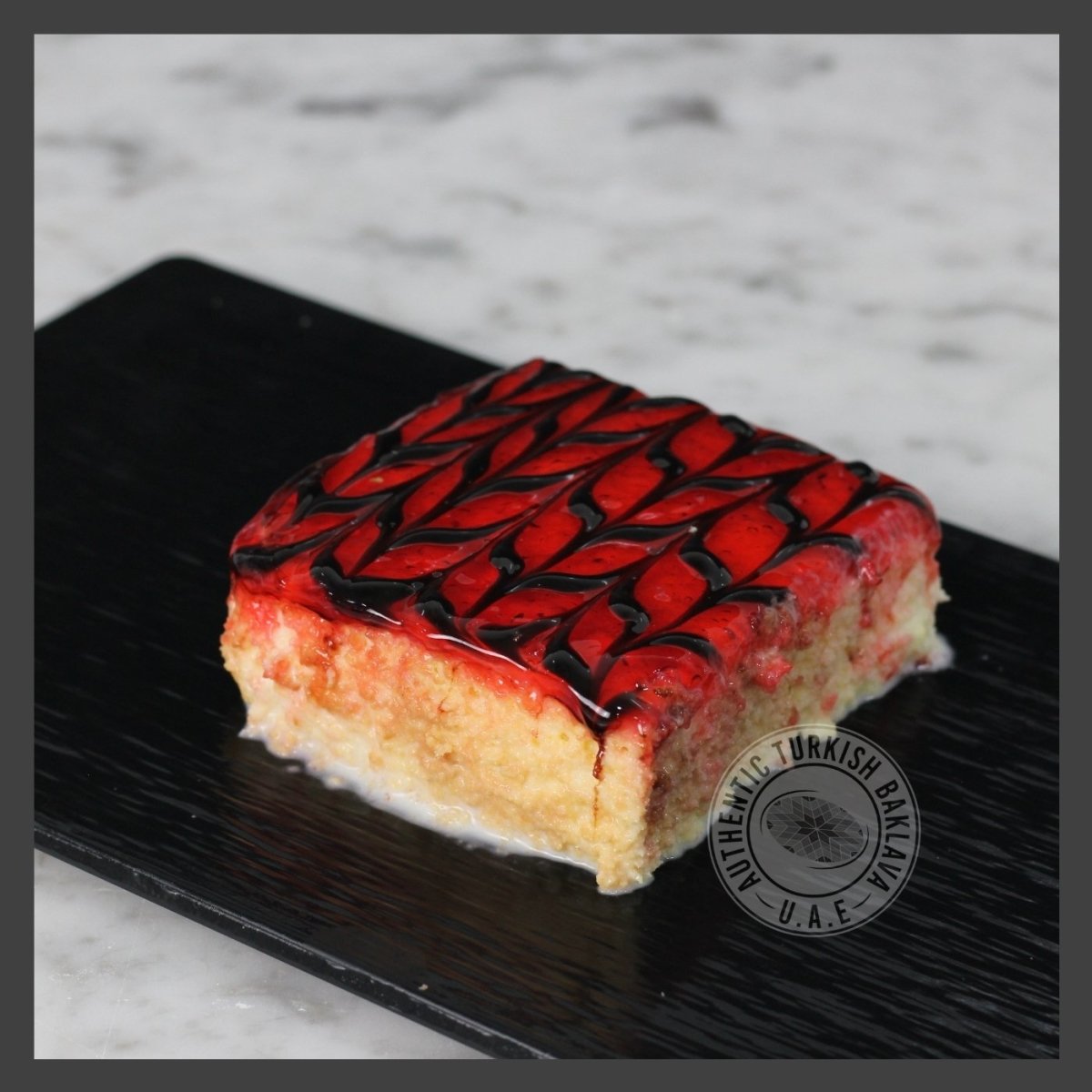 Trilece (Milk Cake) Strawberry - Authentic Turkish Baklava