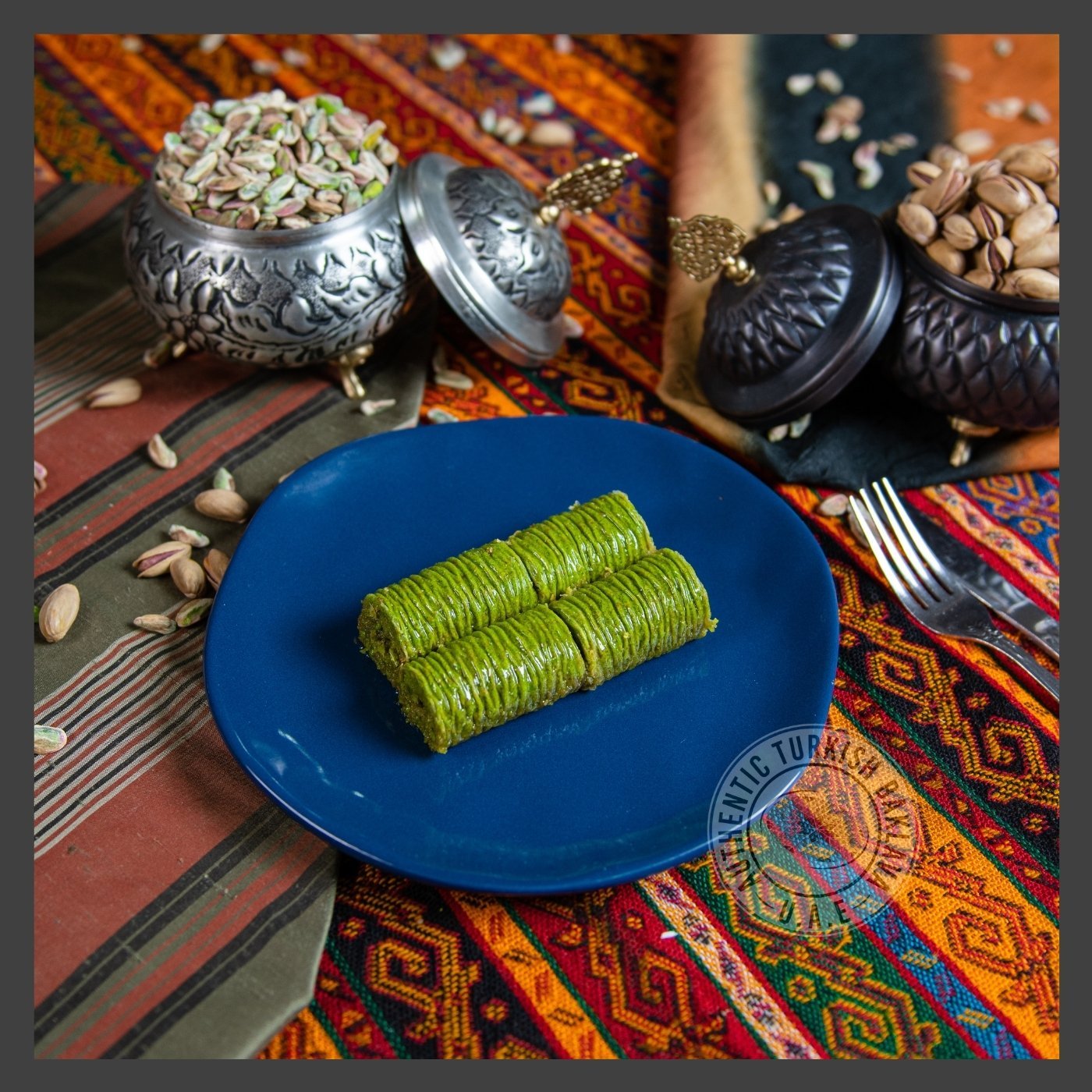 Wrap With Pistachio - Authentic Turkish Baklava