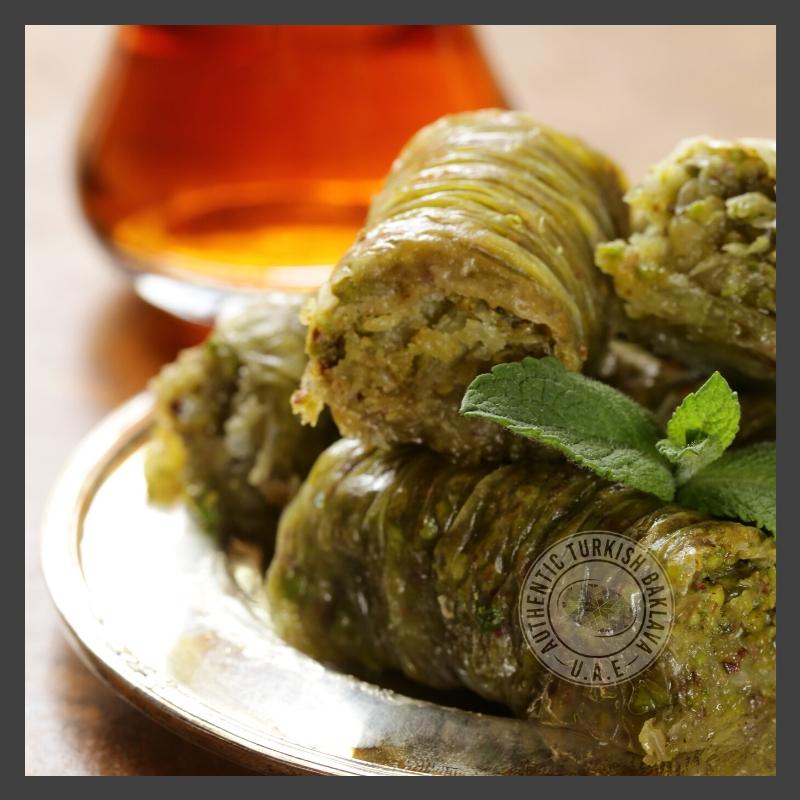 Wrap With Pistachio - Authentic Turkish Baklava