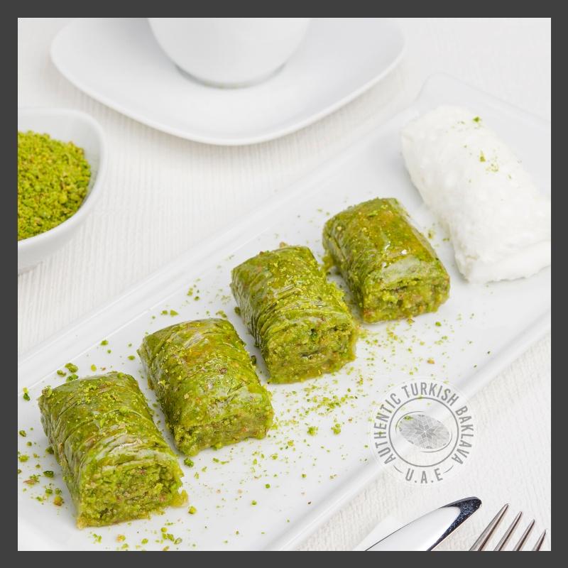 Wrap With Pistachio - Authentic Turkish Baklava